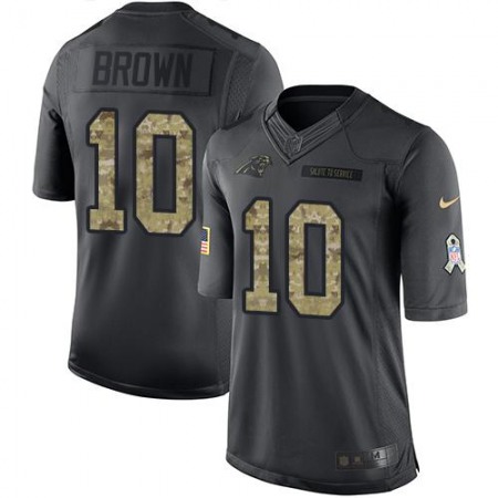 Nike Panthers #10 Corey Brown Black Youth Stitched NFL Limited 2016 Salute to Service Jersey