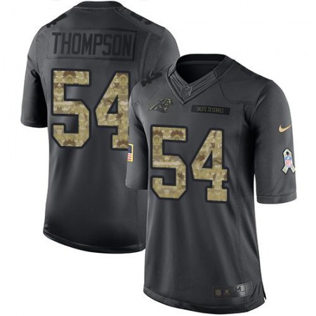 Nike Panthers #54 Shaq Thompson Black Youth Stitched NFL Limited 2016 Salute to Service Jersey