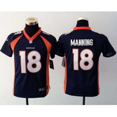 Nike Broncos #18 Peyton Manning Blue Alternate Youth Stitched NFL Elite Jersey