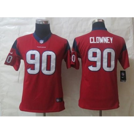 Nike Texans #90 Jadeveon Clowney Red Alternate Youth Stitched NFL Limited Jersey