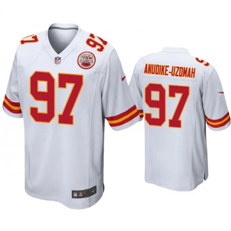 Youth Kansas City Chiefs #97 Felix Anudike-Uzomah White Stitched Jersey