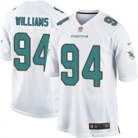 Nike Dolphins #94 Mario Williams White Youth Stitched NFL Elite Jersey