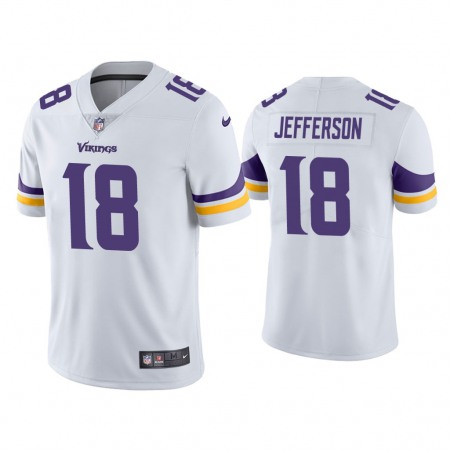 Youth Minnesota Vikings #18 Justin Jefferson White Vapor Untouchable Limited Stitched Jersey