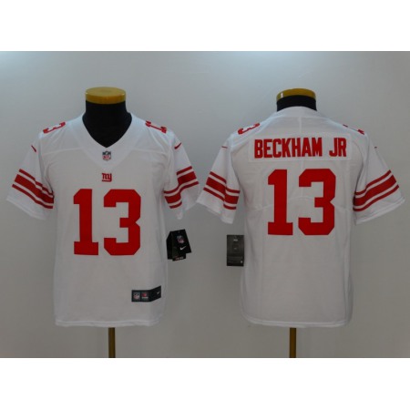 Youth New York Giants #13 Odell Beckham Jr. White Vapor Untouchable Limited Jersey