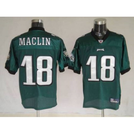 Eagles #18 Jeremy Maclin Green Stitched Youth NFL Jersey