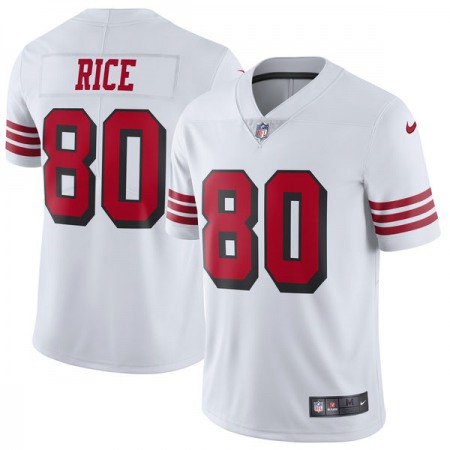 Youth NFL San Francisco 49ers #80 Jerry Rice White Vapor Untouchable Limited Stitched Jersey