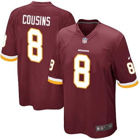 Nike Redskins #8 Kirk Cousins Burgundy Red Team Color Youth Stitched NFL Elite Jersey