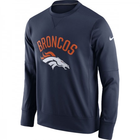 Men's Denver Broncos Navy Sideline Circuit Performance Sweatshirt