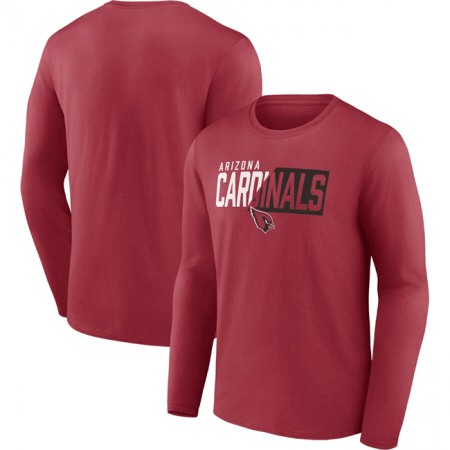 Men's Arizona Cardinals Red One Two Long Sleeve T-Shirt