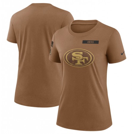 Women's San Francisco 49ers 2023 Brown Salute To Service Legend Performance T-Shirt(Run Small)