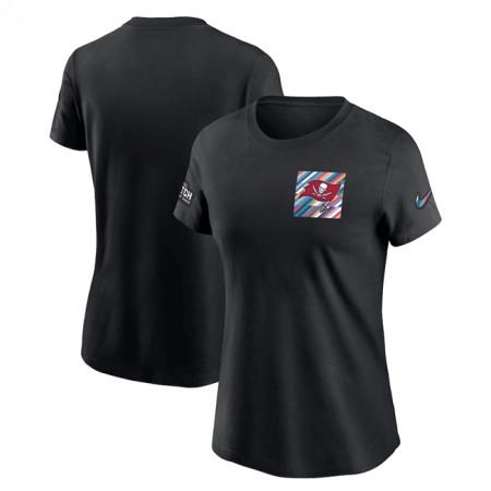 Women's Tampa Bay Buccaneers Black 2023 Crucial Catch Sideline Tri-Blend T-Shirt(Run Small)