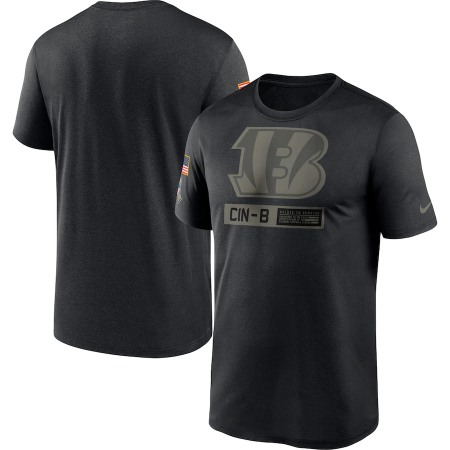 Men's Cincinnati Bengals 2020 Black Salute To Service Performance T-Shirt