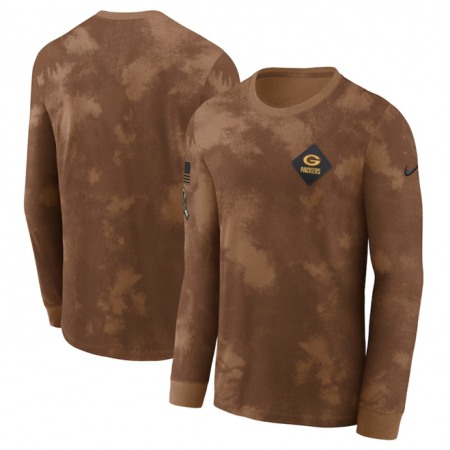 Men's Green Bay Packers Brown 2023 Salute To Service Long Sleeve T-Shirt