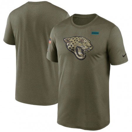 Men's Jacksonville Jaguars 2021 Olive Salute To Service Legend Performance T-Shirt