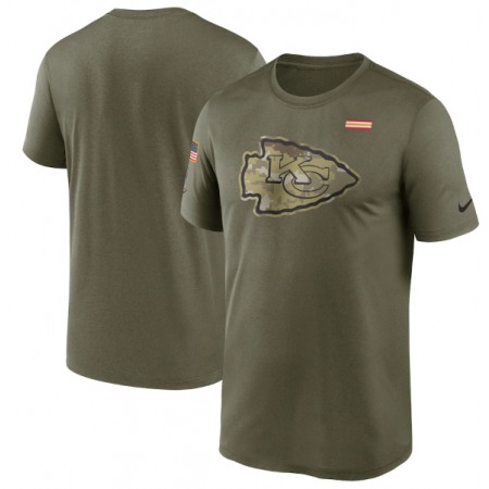 Men's Kansas City Chiefs 2021 Olive Salute To Service Legend Performance T-Shirt