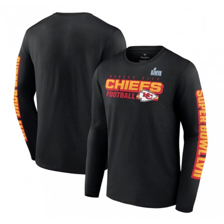 Men's Kansas City Chiefs Black Super Bowl LVII Star Trail Big & Tall T-Shirt