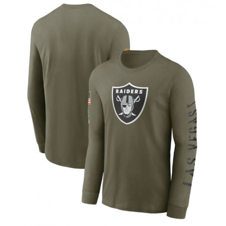 Men's Las Vegas Raiders Olive 2022 Salute to Service Long Sleeve T-Shirt