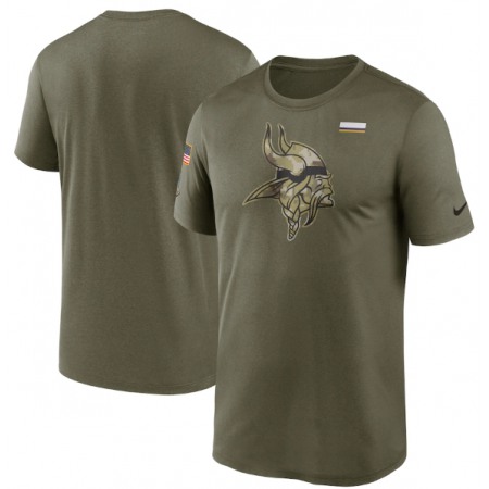 Men's Minnesota Vikings 2021 Olive Salute To Service Legend Performance T-Shirt