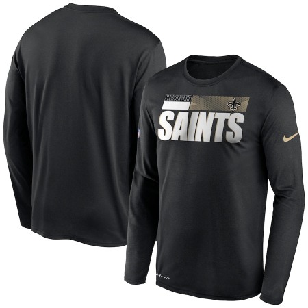 Men's New Orleans Saints 2020 Black Sideline Impact Legend Performance Long Sleeve T-Shirt