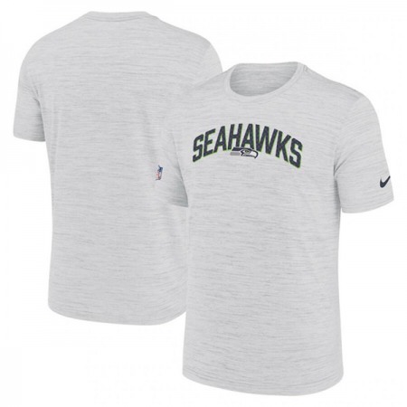 Men's Seattle Seahawks White Sideline Velocity Stack Performance T-Shirt