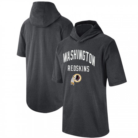 Men's Washington Commanders Heathered Charcoal Sideline Training Hoodie Performance T-Shirt