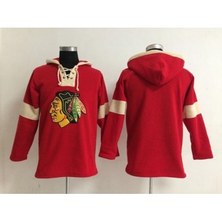 Chicago Blackhawks Blank Red Pullover NHL Hoodie