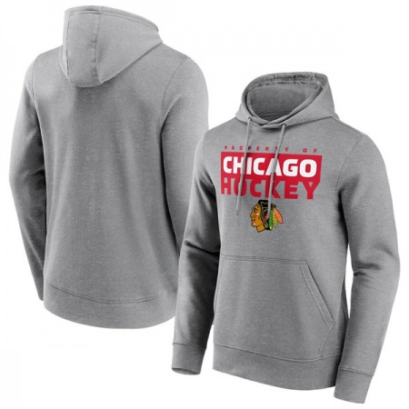 Men's Chicago Blackhawks Grey Gain Ground Hoodie