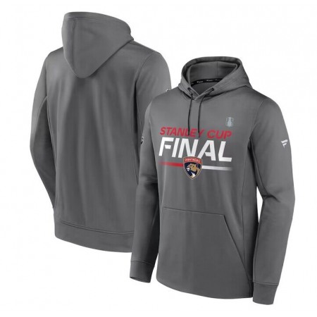 Men's Florida Panthers Gray 2023 Stanley Cup Final Authentic Pro Pullover Hoodie