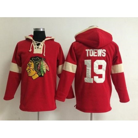 Chicago Blackhawks #19 Jonathan Toews Red Pullover NHL Hoodie