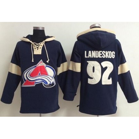 Colorado Avalanche #92 Gabriel Landeskog Blue Pullover NHL Hoodie