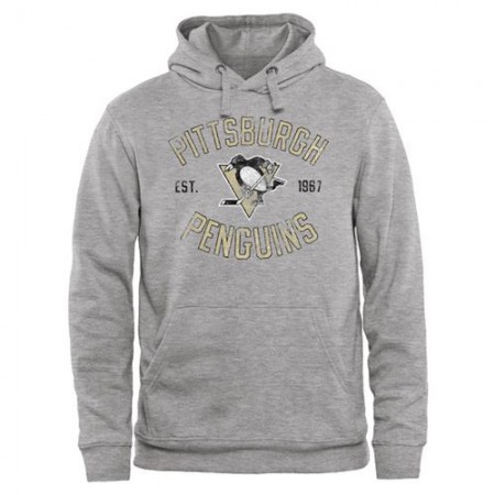 Pittsburgh Penguins Heritage Pullover Hoodie Ash