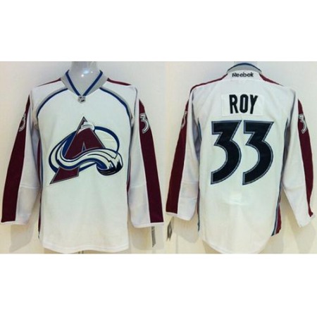 Avalanche #33 Patrick Roy White Stitched Youth NHL Jersey