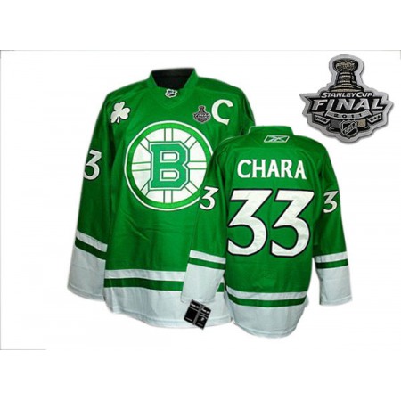 Bruins 2011 Stanley Cup Finals St Patty's Day #33 Zdeno Chara Green Youth Stitched NHL Jersey