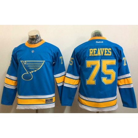 Blues #75 Ryan Reaves Light Blue 2017 Winter Classic Stitched Youth NHL Jersey