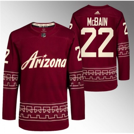 Men's Arizona Coyotes #22 Jack McBain Garnet Alternate Pro Jersey