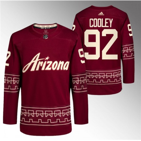 Men's Arizona Coyotes #92 Logan Cooley Garnet Alternate Pro Jersey