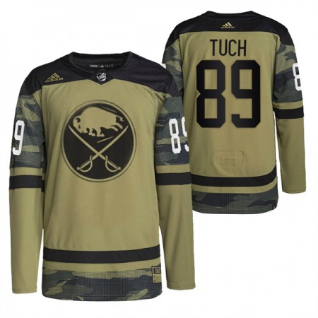 Men's Buffalo Sabres #89 Alex Tuch 2022 Camo Military Appreciation Night Stitched Jersey