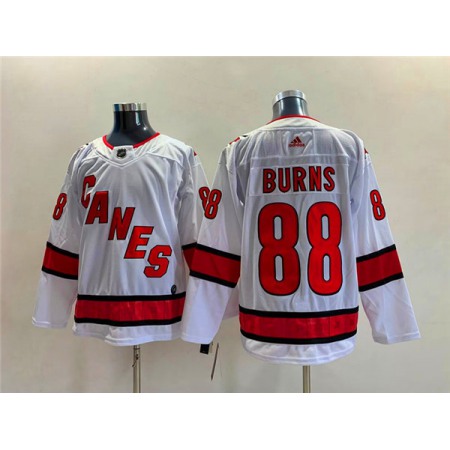 Men's Carolina Hurricanes #88 Brent Burns White Stitched Jersey