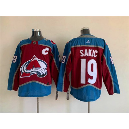 Men's Colorado Avalanche #19 Joe Sakic Burgundy Stitched Jersey