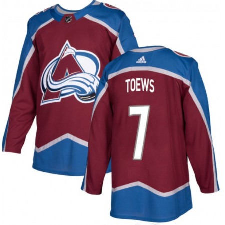 Men's Colorado Avalanche #7 Devon Toews Burgundy Stitched NHL Jersey