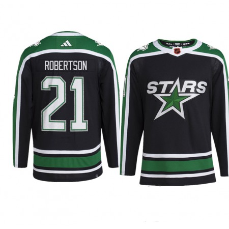 Men's Dallas Stars #21 Jason Robertson Black 2022-23 Reverse Retro Stitched Jersey