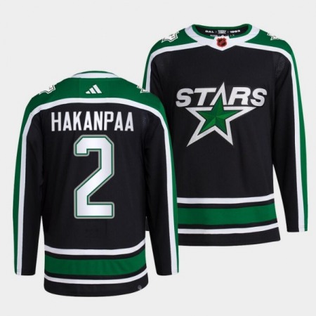 Men's Dallas Stars #2 Jani Hakanpaa Black 2022-23 Reverse Retro Stitched Jersey