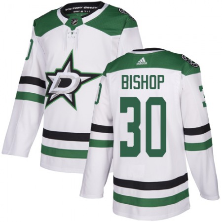 Men's Dallas Stars #30 Ben Bishop White Stitched NHL Jersey