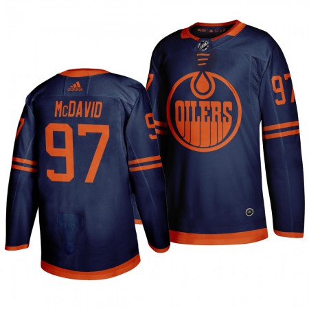 Men's Edmonton Oilers #97 Connor McDavid 2019 Navy Stitched NHL Jersey