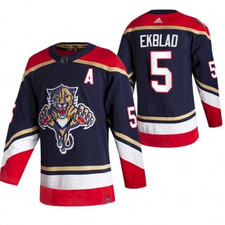 Men's Florida Panthers #5 Aaron Ekblad Black 2020-21 Reverse Retro Stitched Jersey