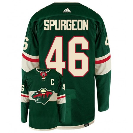 Men's Minnesota Wild #46 Jared Spurgeon Green Stitched Jersey