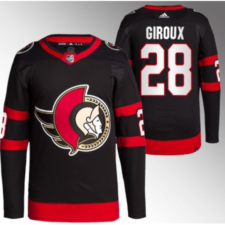 Men's Ottawa Senators #28 Claude Giroux 2021 Black Stitched Home Jersey