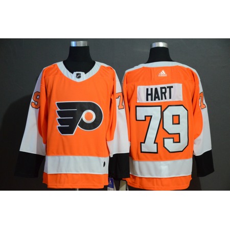 Men's Philadelphia Flyers #79 Carter Hart Orange Stitched NHL Jersey