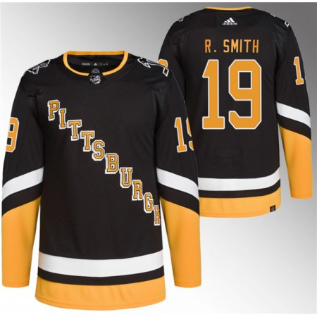 Men's Pittsburgh Penguins #19 Reilly Smith Black Stitched Jersey