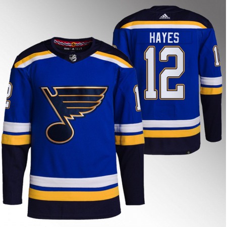 Men's St. Louis Blues #12 Kevin Hayes Blue Stitched Jersey